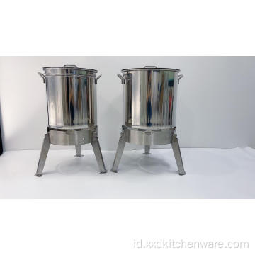 304 set panci kalkun stainless steel berkualitas tinggi